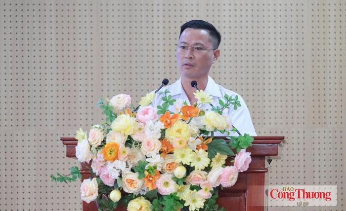 Ông Nguyễn Văn Nguyên - Chuyên trách Công đoàn Honda Việt Nam phát biểu tại sự kiện.