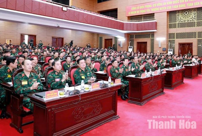 Các đại biểu dự khai mạc diễn tập.