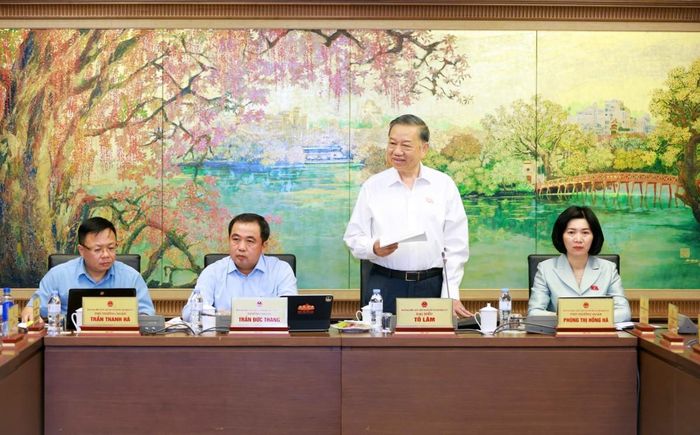 Tổng Bí thư, Chủ tịch nước Tô Lâm phát biểu thảo luận tại Tổ 1. Ảnh: Văn Tuyến/Quochoi.vn