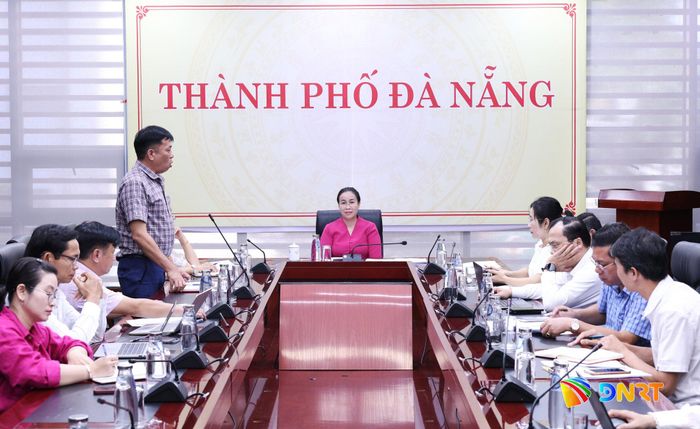 Địa phương báo cáo về Lễ hội Bà Thu Bồn. Ảnh: NGỌC HÀ