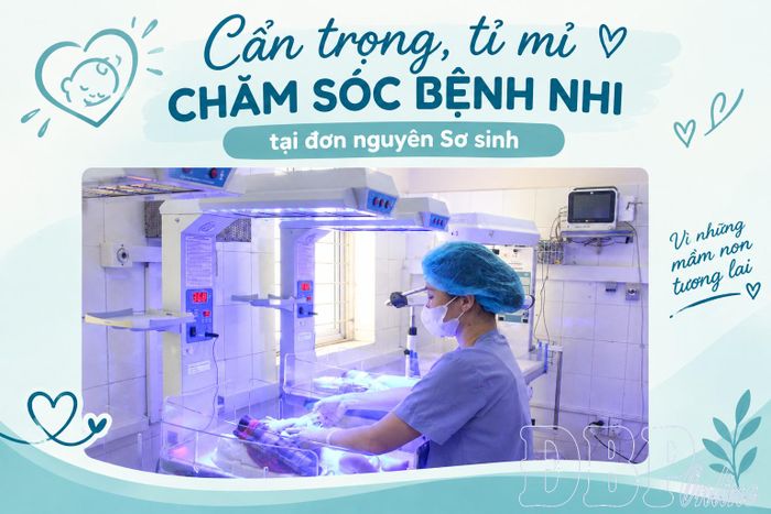Điều dưỡng theo dõi các chỉ số của trẻ tại Đơn nguyên Sơ sinh.