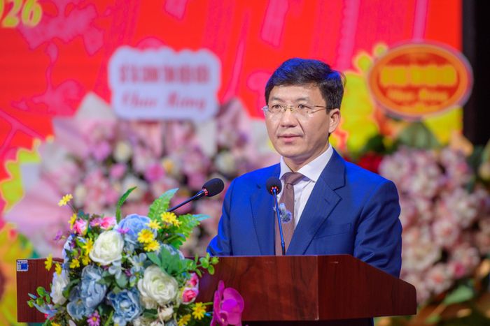 Đồng chí Mùa A Vảng, Ủy viên dự khuyết Ban Chấp hành Trung ương Đảng, Phó Bí thư Tỉnh ủy, Chủ tịch Ủy ban MTTQ Việt Nam tỉnh phát biểu tại Đại hội.