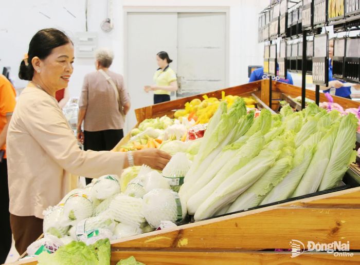 Người tiêu dùng chọn mua các loại nông sản tại Co.opmart Đồng Xoài (phường Bình Phước). Ảnh: Hải Quân