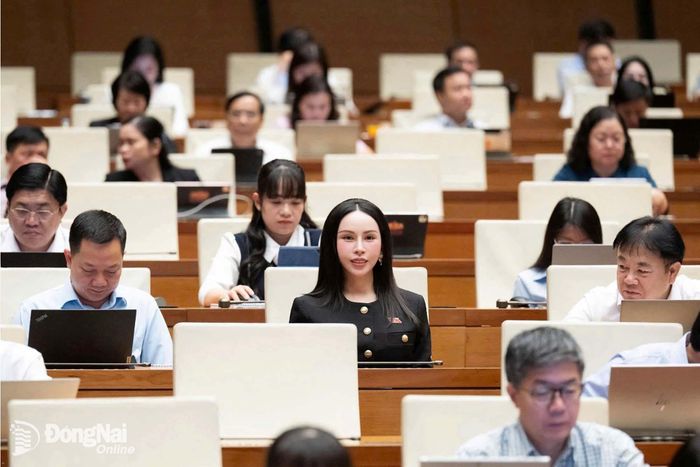Các đại biểu Quốc hội thành phố Đồng Nai tham dự phiên thảo luận tại hội trường. Ảnh: CTV
