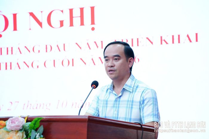Lãnh đạo Đảng ủy phường Kỳ Lừa phát biểu kết luận tại hội nghị