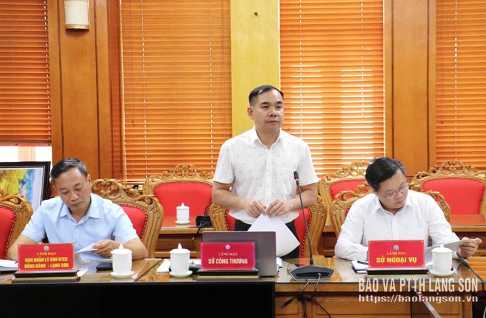 Lãnh đạo Sở Công Thương phát biểu tại chương trình làm việc