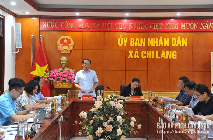 Lãnh đạo Sở Văn hoá, Thể thao và Du lịch phát biểu tại chương trình khảo sát