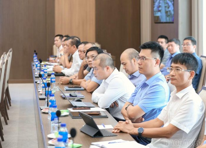 Các đại biểu dự buổi làm việc.
