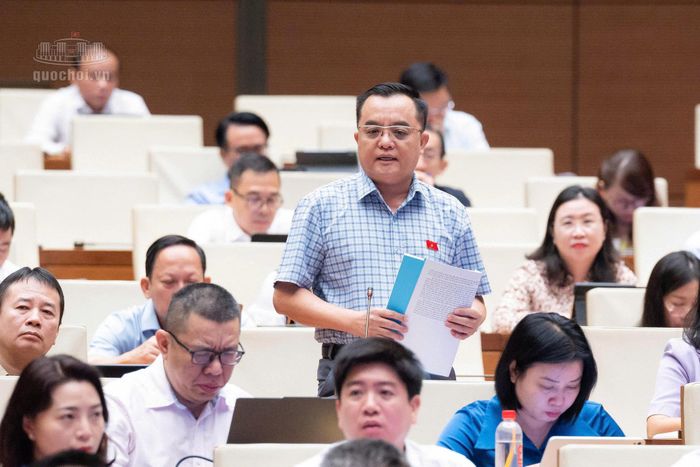 Đại biểu Huỳnh Ngọc Liêm, Đoàn ĐBQH tỉnh Lâm Đồng phát biểu tại nghị trường. (Ảnh: Quốc hội)