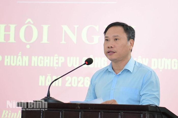Đồng chí Hoàng Nguyên Dự, Uỷ viên Ban Thường vụ Tỉnh uỷ, Phó Bí thư Thường trực Đảng ủy Các cơ quan Đảng tỉnh phát biểu khai mạc hội nghị.
