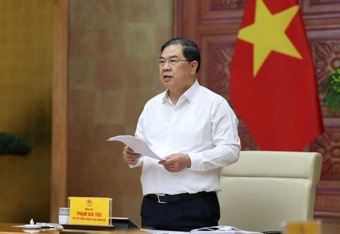 Phó Thủ tướng Thường trực Chính phủ Phạm Gia Túc phát biểu kết luận hội nghị.