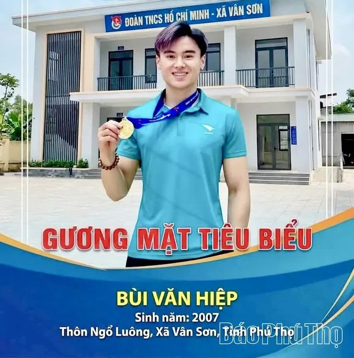 Bùi Văn Hiệp là gương mặt vận động viên nổi bật của thể thao thành tích cao Phú Thọ.