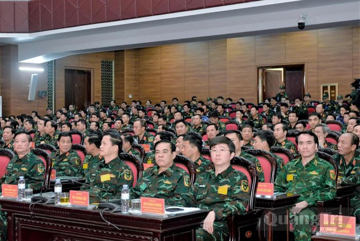 Đại biểu tham dự lễ khai mạc diễn tập - Ảnh: T.D