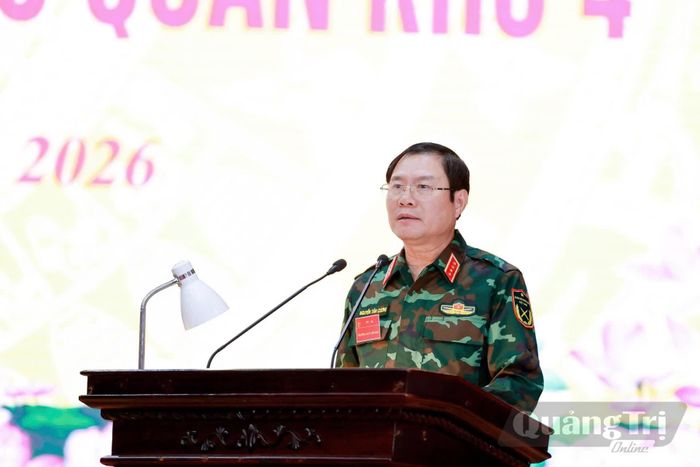 Đồng chí Đại tướng Nguyễn Tân Cương, Tổng Tham mưu trưởng Quân đội nhân dân Việt Nam, Thứ trưởng Bộ Quốc phòng phát biểu chỉ đạo tại lễ khai mạc diễn tập - Ảnh: T.D