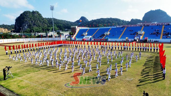 Biểu diễn võ thuật tại chương trình khai mạc.