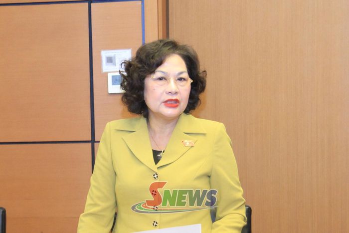 Đại biểu Nguyễn Thị Hồng phát biểu