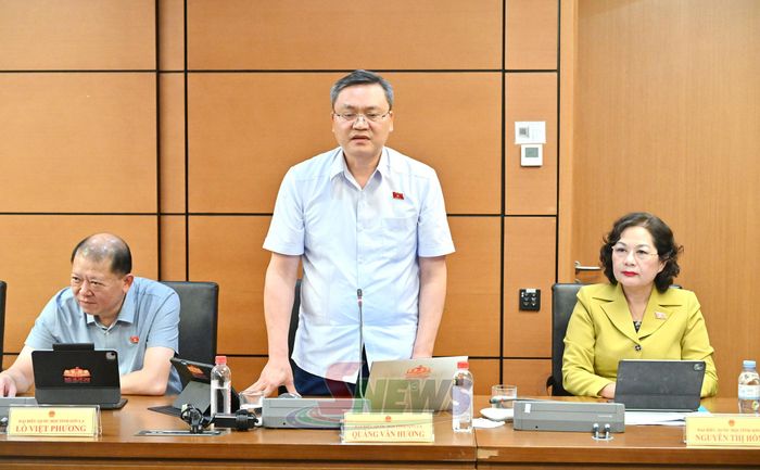 Đại biểu Quàng Văn Hương phát biểu