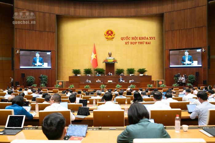 Quang cảnh phiên thảo luận tại Hội trường. Ảnh: Media Quốc hội.