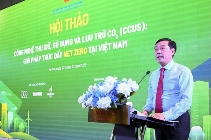 Thứ trưởng Bộ Nông nghiệp và Môi trường Lê Trọng Yên phát biểu. Ảnh: Ban tổ chức