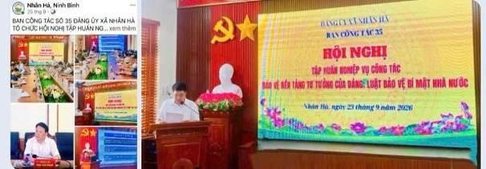 Hội nghị tập huấn về bảo vệ nền tảng tư tưởng của Đảng tại xã Nhân Hà