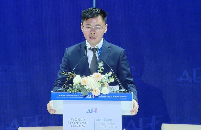 Ông Trương Minh Huy Vũ, Phó Chủ tịch UBND TPHCM chia sẻ tại phiên chuyên đề “Trung tâm tài chính quốc tế: Làm thế nào để thu hút dòng vốn toàn cầu”, trong khuôn khổ AEF 2026.