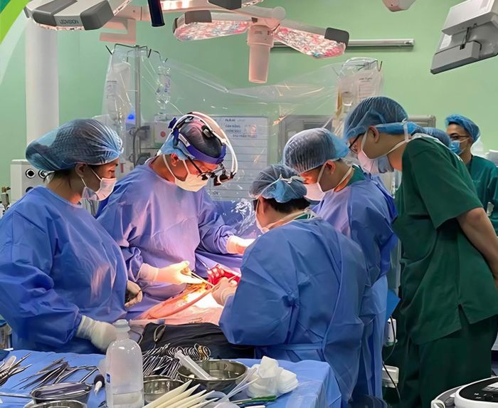 Một ca ghép gan trẻ em tại Bệnh viện Nhi Trung ương (Ảnh: Bệnh viện Nhi Trung ương)