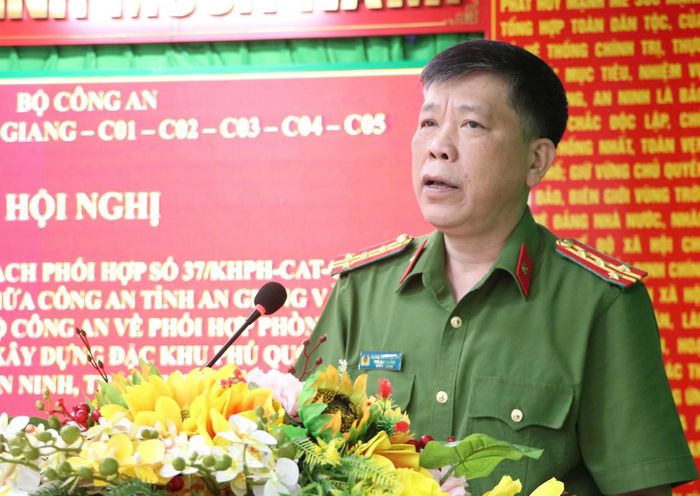 Lãnh đạo các ục nghiệp vụ thuộc Bộ Công an phát biểu tại hội nghị.