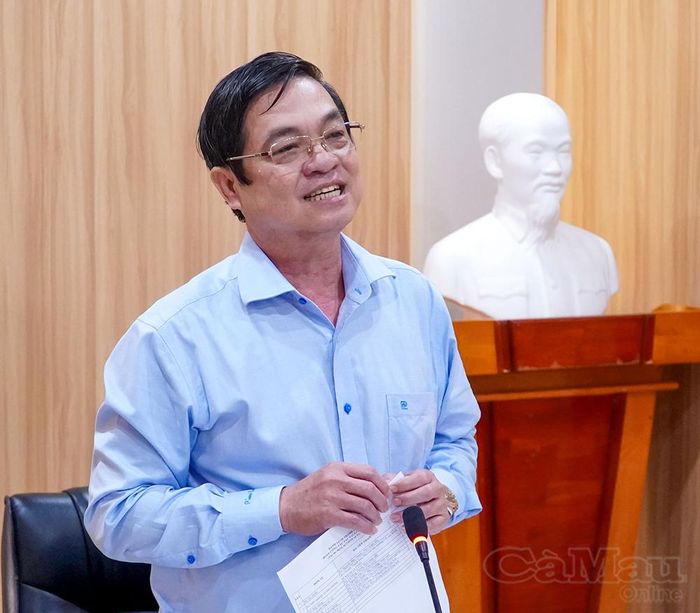 Đồng chí Huỳnh Chí Nguyện, Phó Chủ tịch UBND tỉnh, phát biểu chỉ đạo tại buổi làm việc.