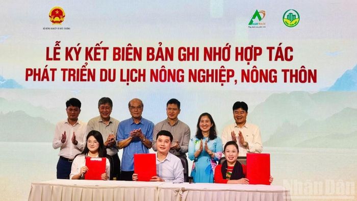 Hoạt động ký kết hợp tác trong chuỗi sự kiện xúc tiến thương mại tại Hà Nội, tháng 10/2026. Ảnh: HNV / Báo Nhân Dân.