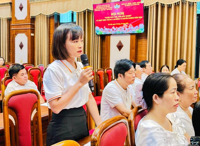Tại hội nghị, các ý kiến đã thẳng thắn phản ánh những vướng mắc liên quan trực tiếp đến đời sống, quyền lợi của người dân. Ảnh: Hồng Thái