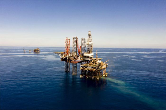 Giàn Tam Đảo 03 hoạt động trên mỏ Bạch Hổ. Ảnh: Vietsovpetro