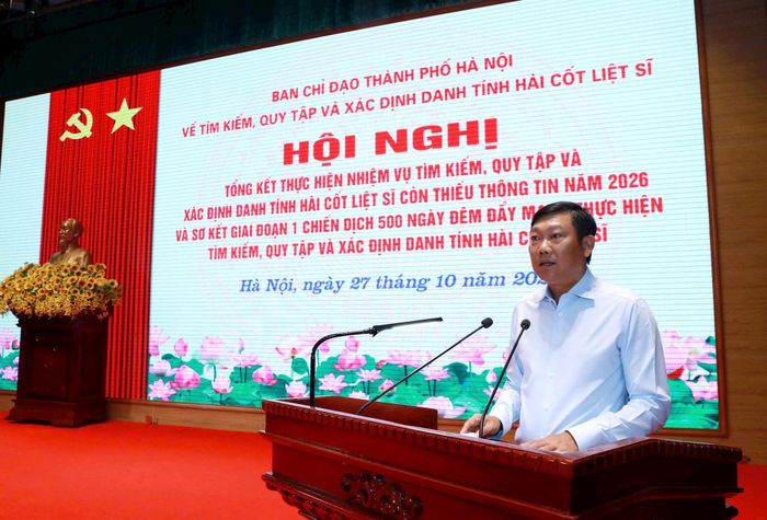 Phó Chủ tịch UBND thành phố Đỗ Anh Tuấn phát biểu kết luận. Ảnh: Huy Kiên