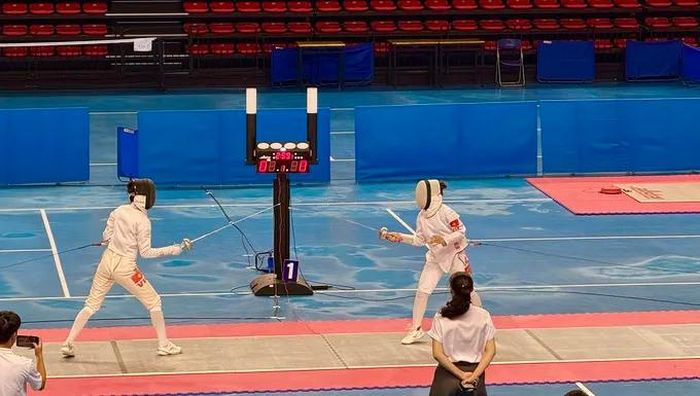 Kiếm thủ Việt Nam thi đấu ở Giải vô địch đấu kiếm Đông Nam Á 2026. Ảnh: Minh Chiến.
