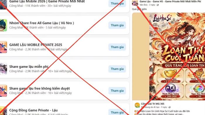 Cảnh báo nguy cơ mất an toàn thông tin các hội nhóm game lậu.