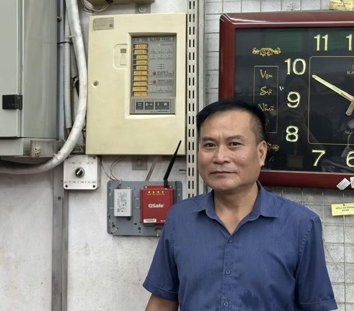 Anh Trần Đức Minh - Quản lý của chuỗi Siêu thị Thành Đô phản hồi tích cực về thiết bị truyền tin báo cháy tại cơ sở quản lý