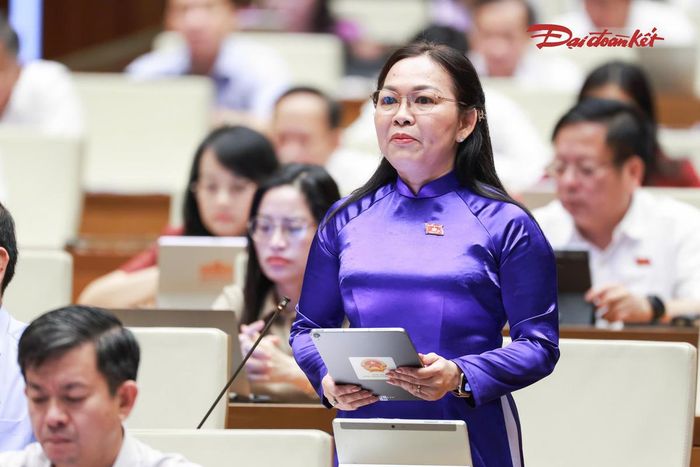 Bà Lý Anh Thư phát biểu (Ảnh: Quang Vinh)