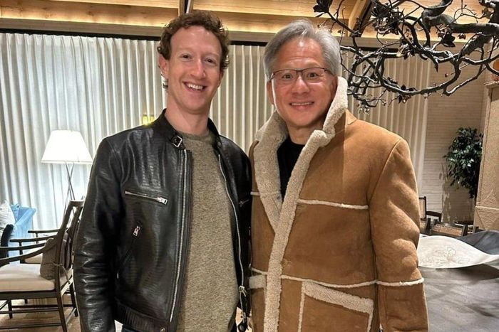  CEO Meta Mark Zuckerberg (trái) và CEO Nvidia Jensen Huang. Ảnh: SCMP/Instagram Mark Zuckerberg