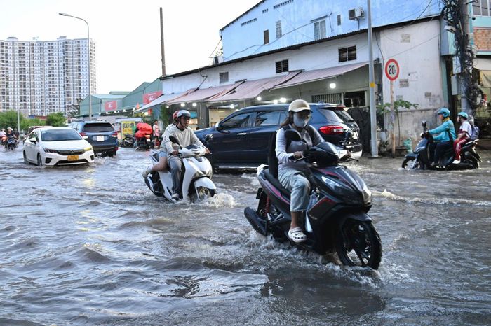  Theo thông tin dự báo cập nhật sáng 28/10, đỉnh triều tại trạm Phú An và Nhà Bè có thể đạt 1,72-1,77 m. Mức này vượt báo động 3 từ 12-17 cm, làm tăng nguy cơ ngập tại các khu vực trũng thấp, ven sông và kênh rạch. 