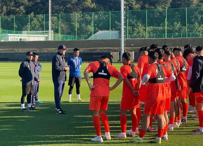 U17 Việt Nam sẽ có màn "thử lửa" cuối cùng tại đợt tập huấn ở Hàn Quốc, hướng tới VCK FIFA U17 World Cup 2026. Ảnh: VFF