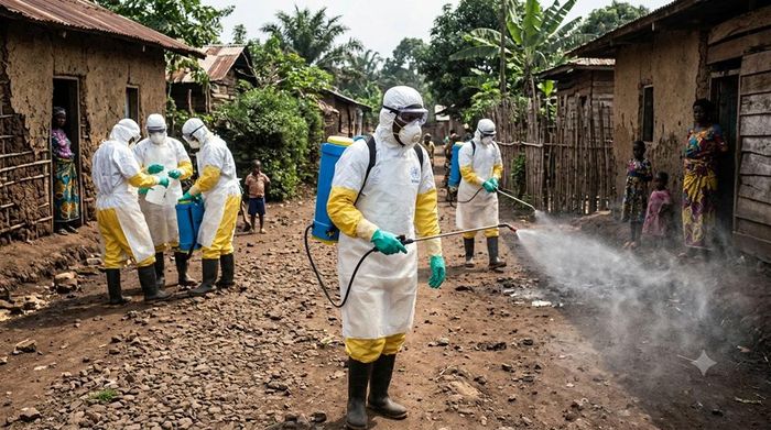 Dịch Ebola tại CHDC Congo vượt 10.000 ca mắc, nguy cơ lây lan gia tăng. Ảnh: AI