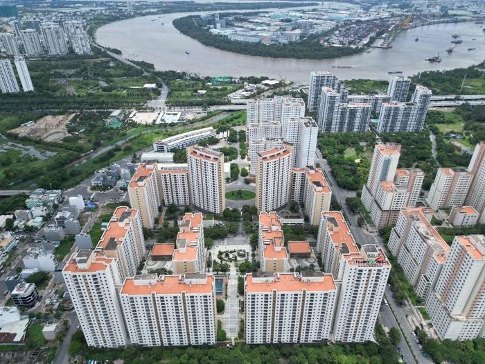 Khu tái định cư Bình Khánh tại khu đô thị mới Thủ Thiêm. (Ảnh: THẾ ANH)