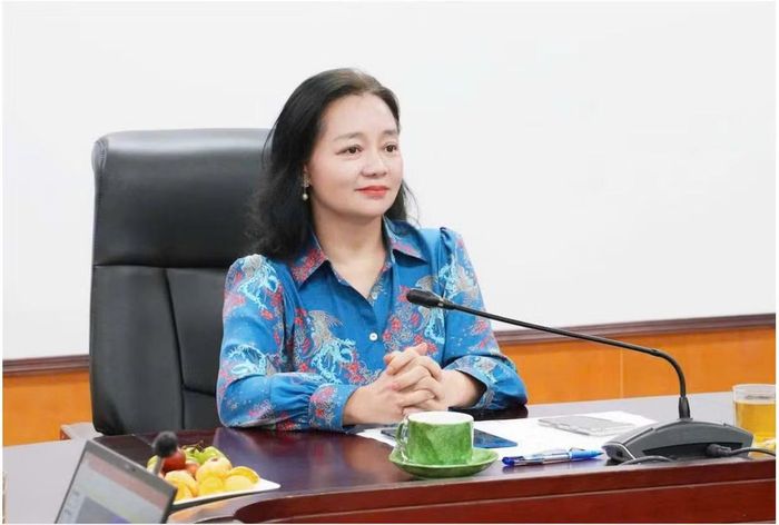 Bà Nguyễn Thị Lâm Giang - Cục trưởng Cục Khoa học, Công nghệ và Chuyển đổi số nhấn mạnh việc xây dựng văn hóa đổi mới sáng tạo thành nhu cầu tự thân của mỗi người lao động. (Ảnh: MAI HUYÊN-MINH KHUYÊN)