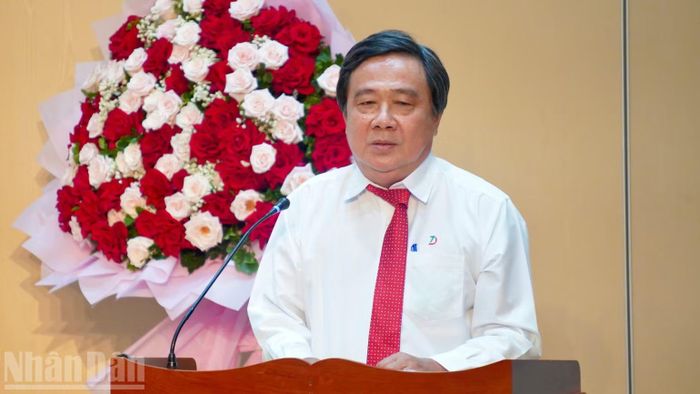 Tiến sĩ, bác sĩ Cao Tấn Phước, Giám đốc Bệnh viện đa khoa khu vực Thủ Đức phát biểu.