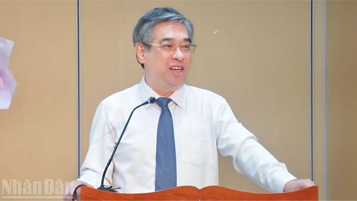 Ông Nguyễn Phước Lộc, Ủy viên Trung ương Đảng, Phó Bí thư Thành ủy Thành phố Hồ Chí Minh, Chủ tịch Ủy ban Mặt trận Tổ quốc Việt Nam Thành phố phát biểu chỉ đạo.