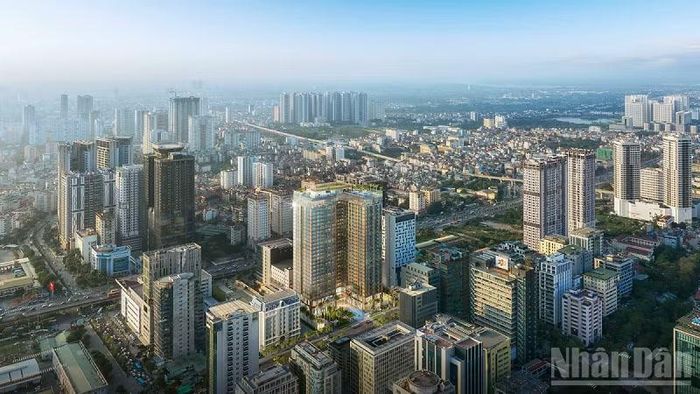 Một góc khu đô thị khu vực Mỹ Đình, Từ Liêm, Hà Nội. (Ảnh: HÀ AN)