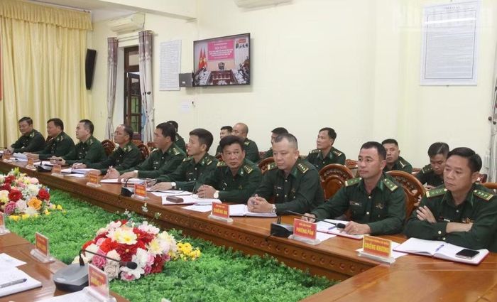 Đại diện các đơn vị, Đồn Biên phòng thuộc Ban Chỉ huy Bộ đội Biên phòng tỉnh Sơn La tại hội nghị. (Ảnh: QUỐC TUẤN)