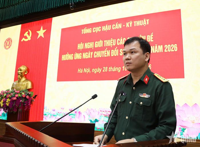 Đại tá Lê Hoàng Việt, Phó tham mưu trưởng Tổng cục Hậu cần-Kỹ thuật phát biểu chỉ đạo.