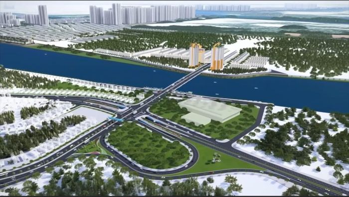  Cụm nút giao thông Lê Thanh Nghị - Cách Mạng Tháng Tám - Thăng Long - đường dẫn lên cầu Hòa Xuân 