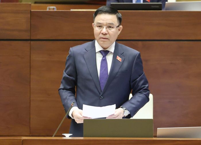  Bộ trưởng Bộ Công thương Lê Mạnh Hùng phát biểu cuối phiên thảo luận. Ảnh: QUANG PHÚC 