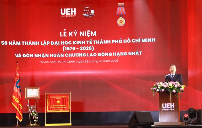  Tổng Bí thư, Chủ tịch nước Tô Lâm phát biểu tại Lễ kỷ niệm 50 năm thành lập Đại học Kinh tế TPHCM 